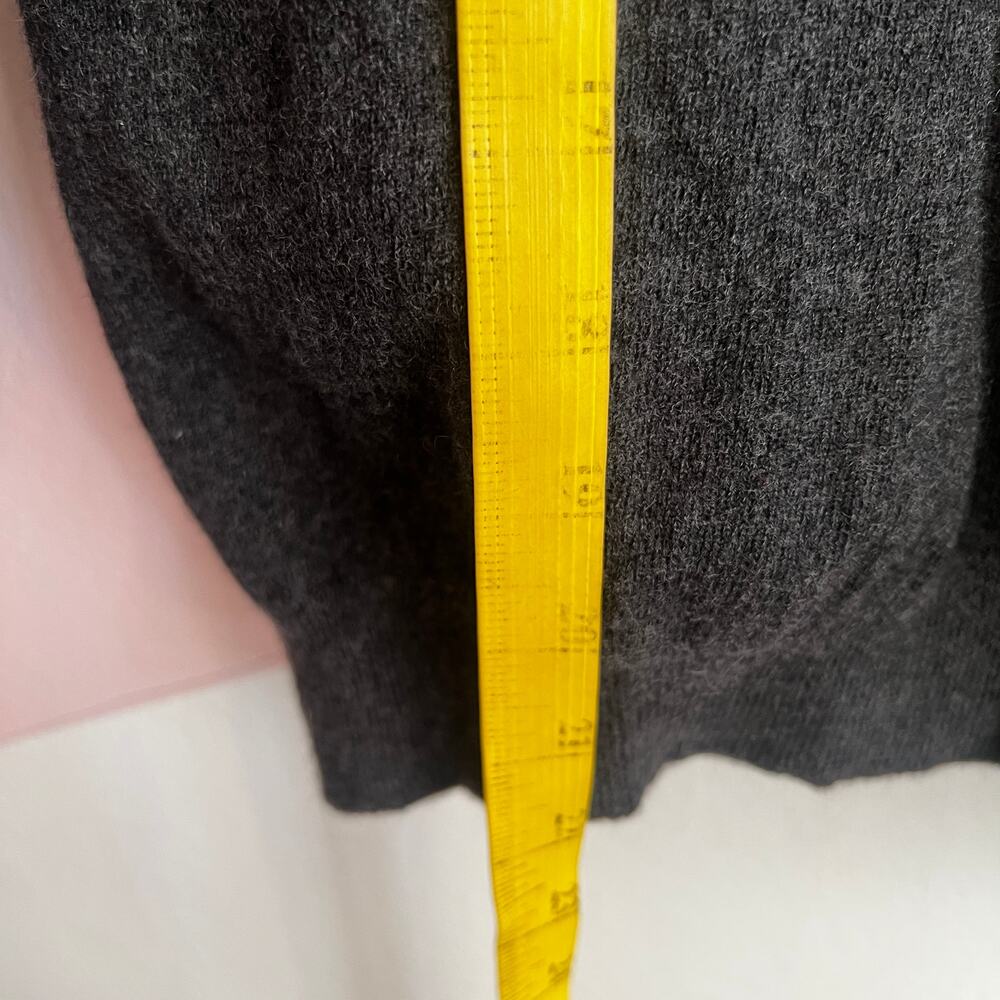 Gray Wool Sweater Collared Made in Italy‎ Minimalist Classic Luxury Small - Picture 7 of 9